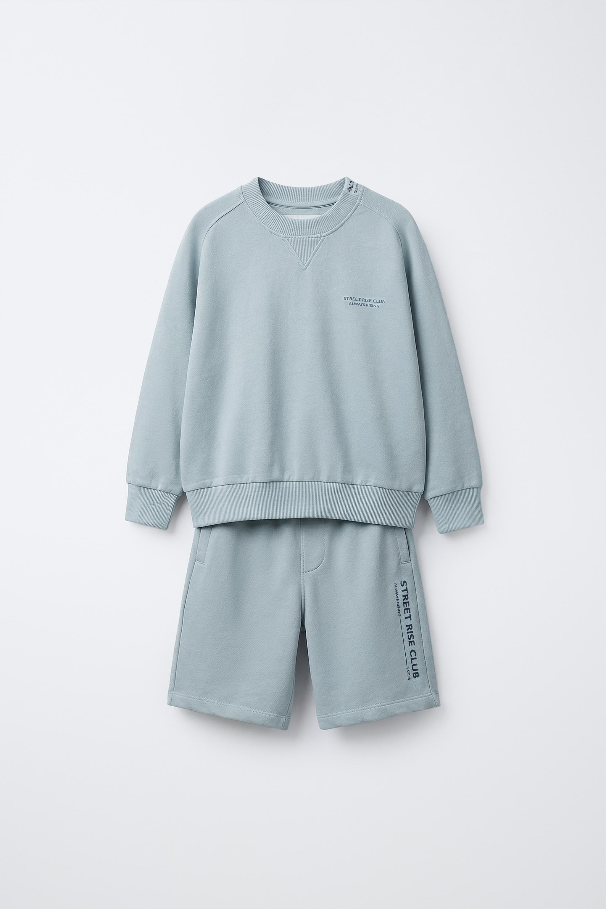 ENSEMBLE SWEAT ET SHORT À INSCRIPTION